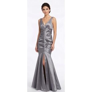 Sally USA Elegant Gray Evening Dress With Embellishments Size M